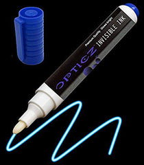 Opticz UV Blue Invisible Ink Large Tip Marker