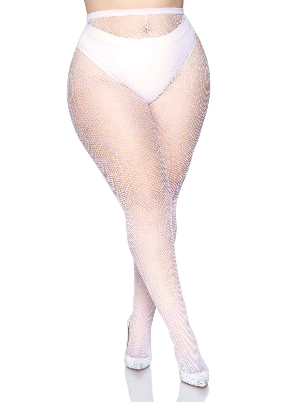 White Fishnet Industrial Pantyh – Cats Like Us