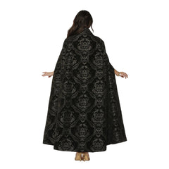 Regal Black Brocade Women's Cape