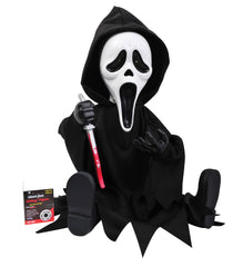 11" Ghost Face Light Up Animated Sitting Figure