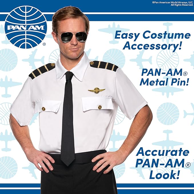 Officially Licensed Pan Am Men's Pilot Shirt