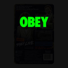 They Live: 3.75" Glow In The Dark Male Ghoul ReAction Collectible Action Figure w/ Briefcase, Newspaper, and Spy Drone
