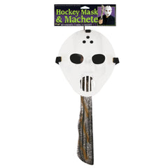 Hockey Mask & Machete Killer Set
