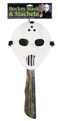Hockey Mask & Machete Killer Set