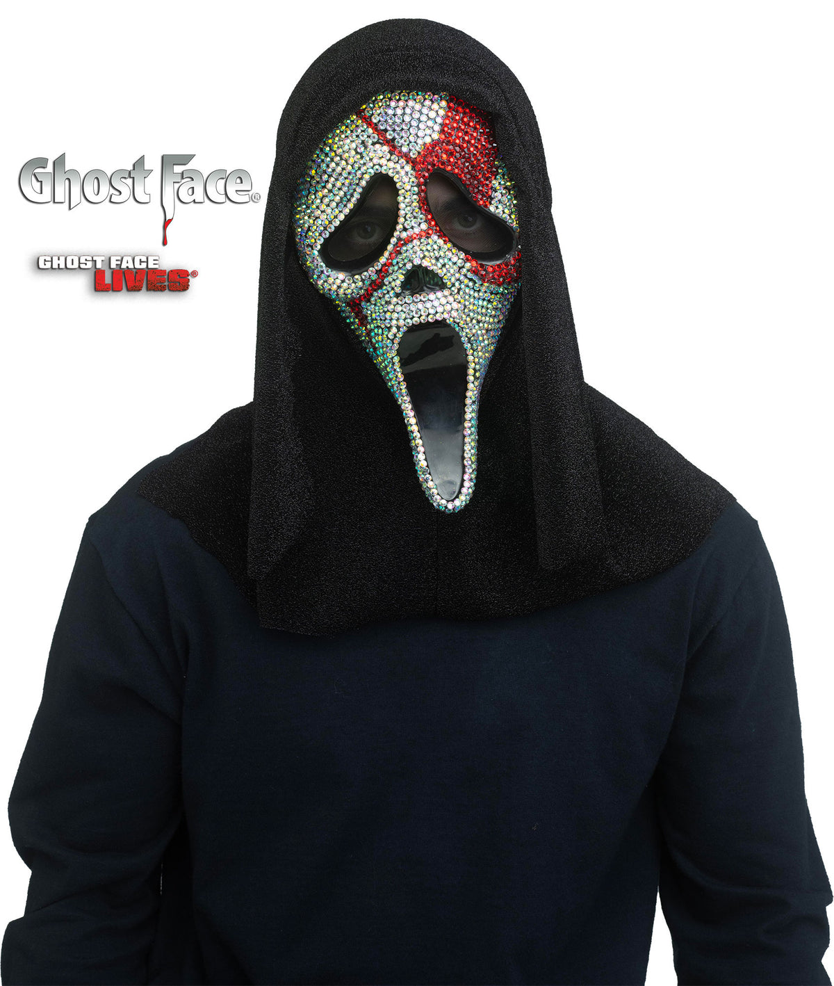 Ghost Face Bloody Bling Mask