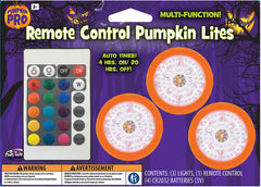 Remote Controlled Pumpkin Light Set - 3 Lights