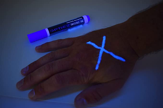 Opticz UV Blue Invisible Ink Large Tip Marker