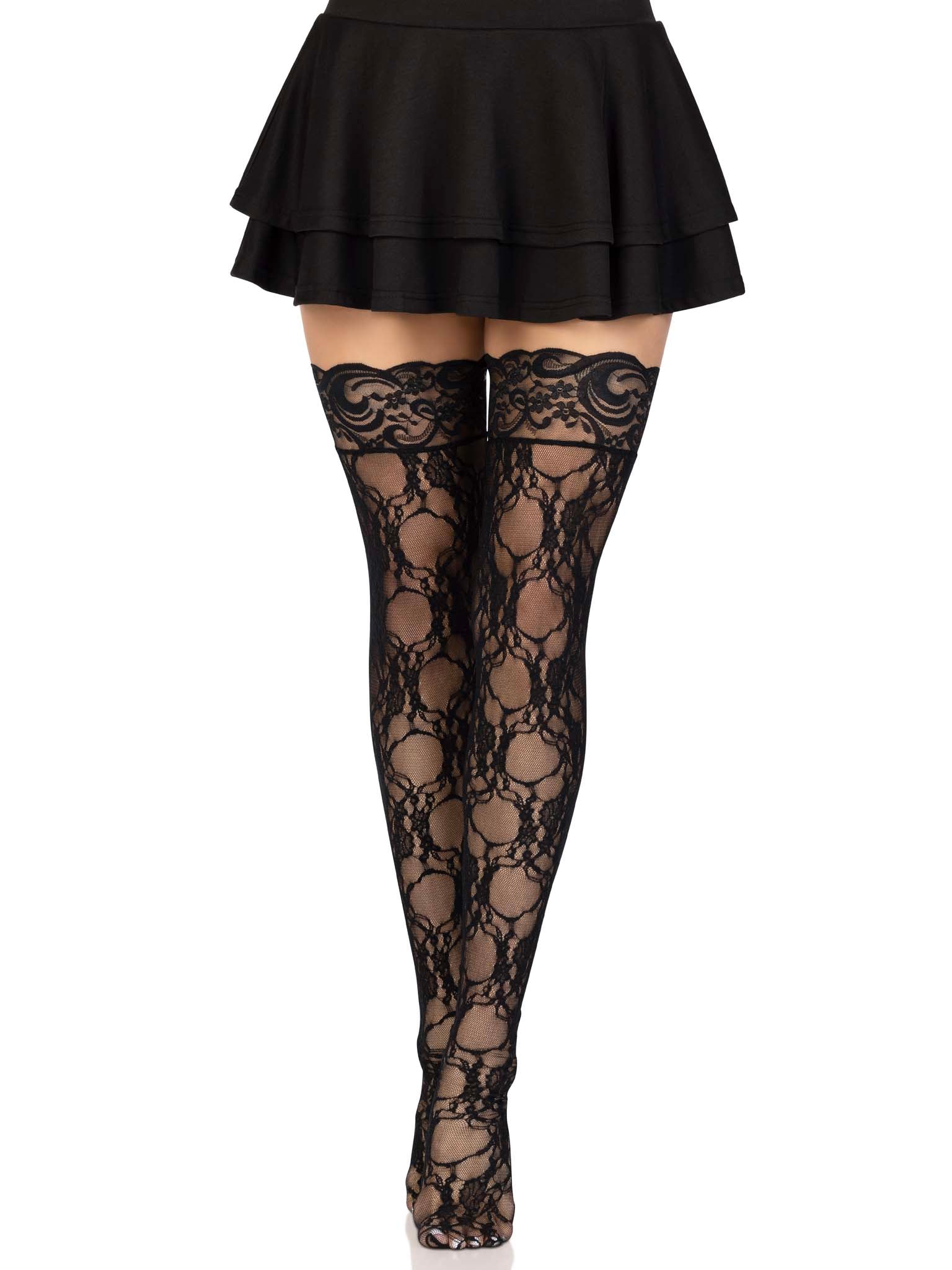 Stay Up Floral Lace Thigh Highs