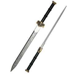Long Black Handle Foam Sword