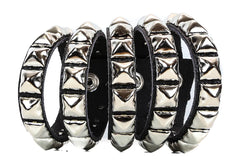 5 Row Pyramid Choah Leather Bracelet