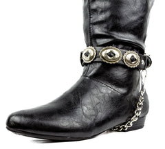 Oval Concho Western Boot Strap