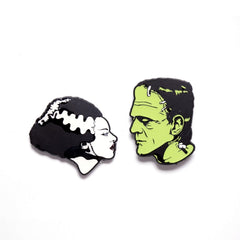 Bride & Frankenstein Pin Set