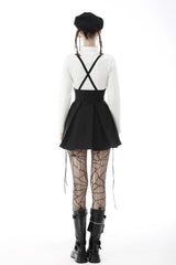 Punk Corset Laced Pleated Harness Skirt
