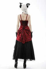 Wine Red Gothic Dark Noble Queen Party Dress