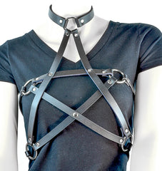 Leather Pentagram Harness