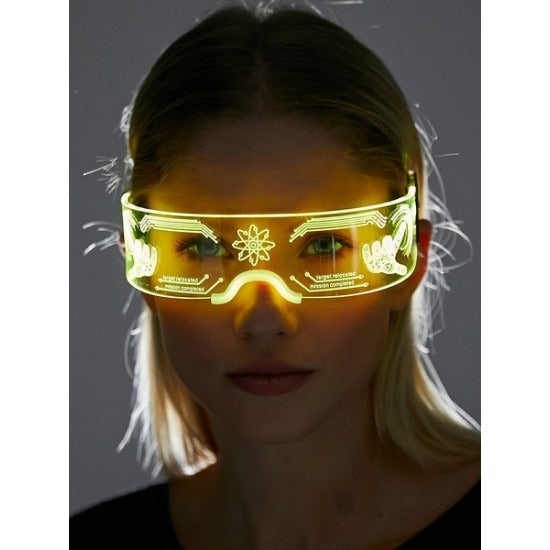 goggles cyberpunk Cyberpunk LED Glasses – AbracadabraNYC