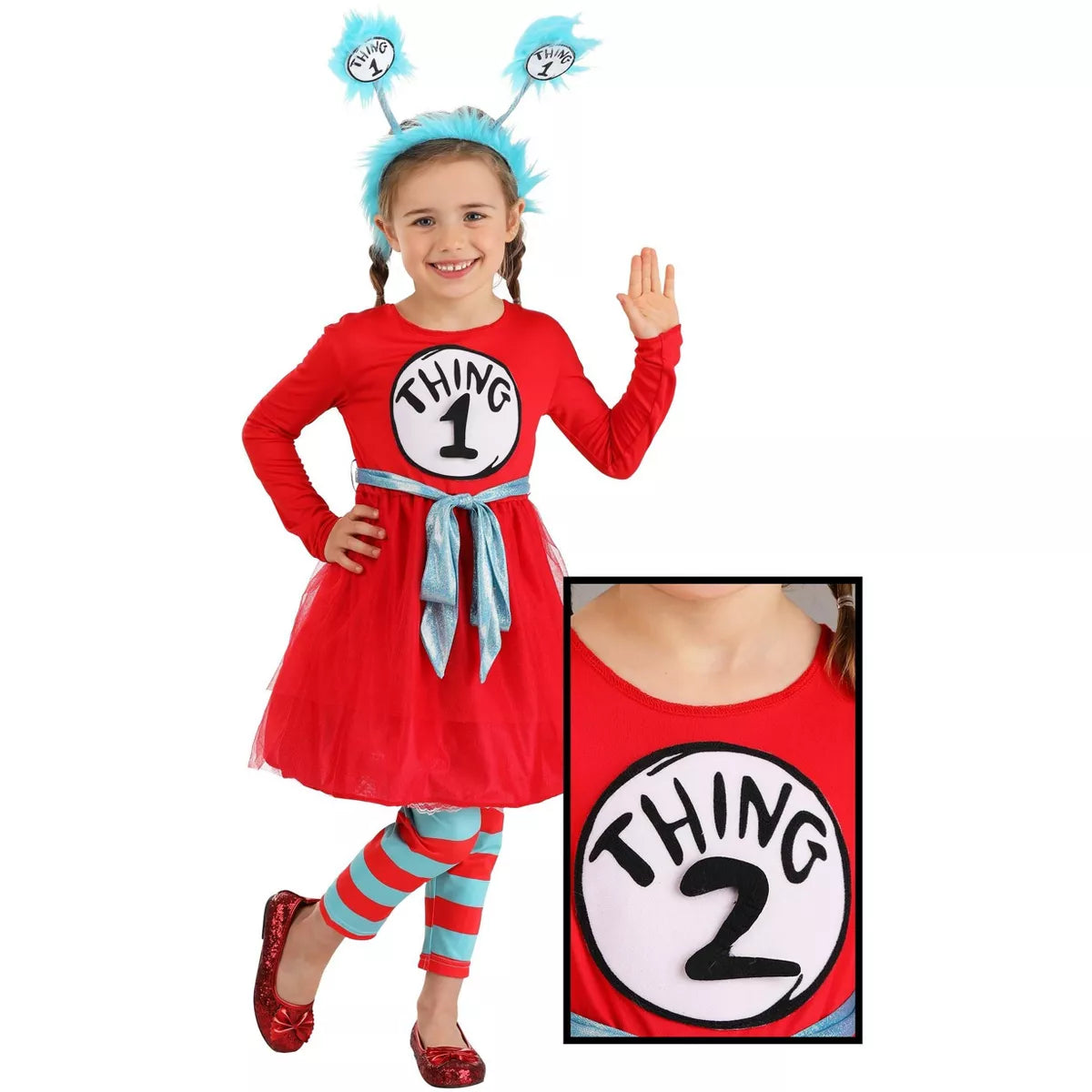 Dr.Seuss Thing 1 & Thing 2 Girls Costume