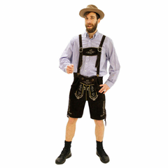 German Men Brown Lederhosen Adult Costume