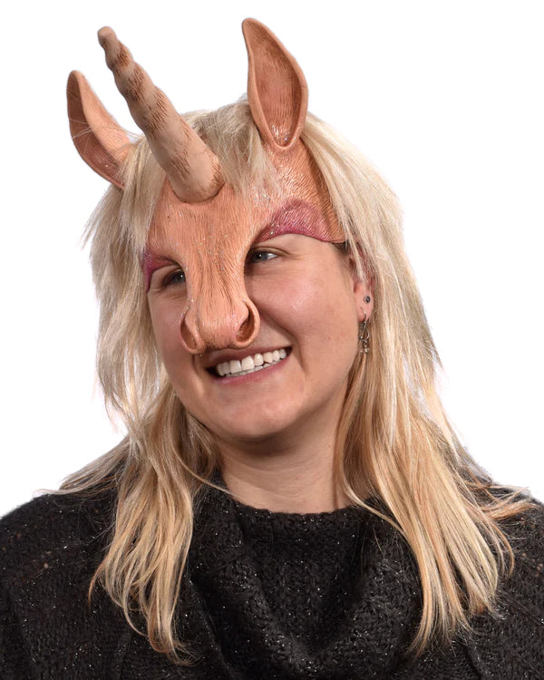 Unicorn Headpiece Latex Face Mask