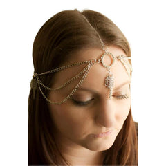 Silver Rhinestone Chain Headpiece