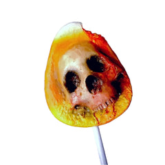Creepy Bloody Skull Candy Corn Lollipop Prop