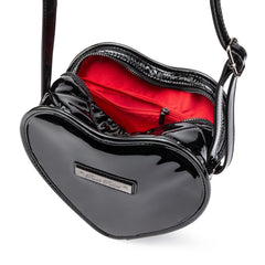 Damask Cross-Body Bag W/ Studded Bat Pattern
