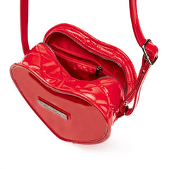 Damask Cross-Body Bag W/ Studded Bat Pattern