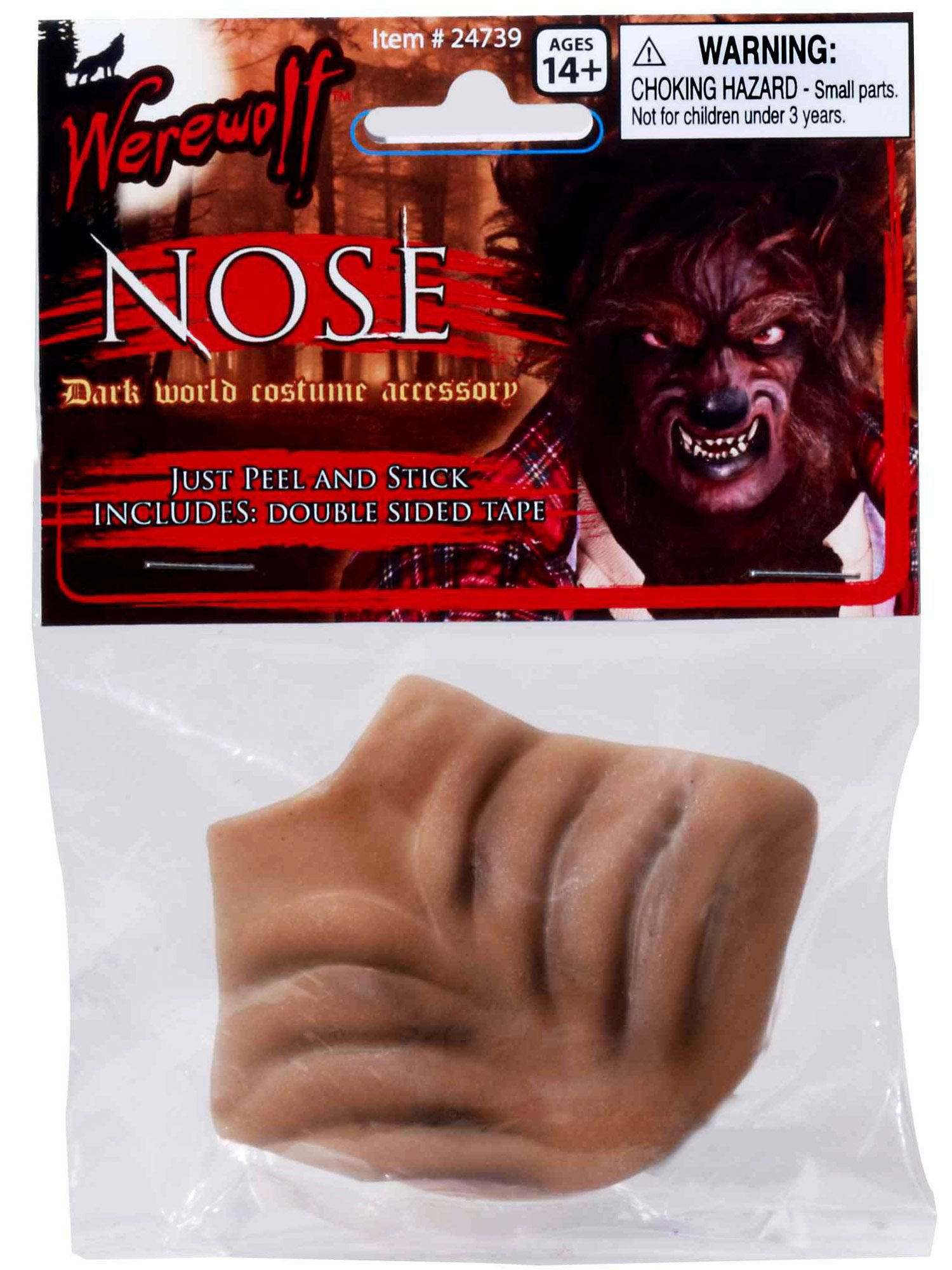 Realistic Werewolf Nose (Peel & Stick)