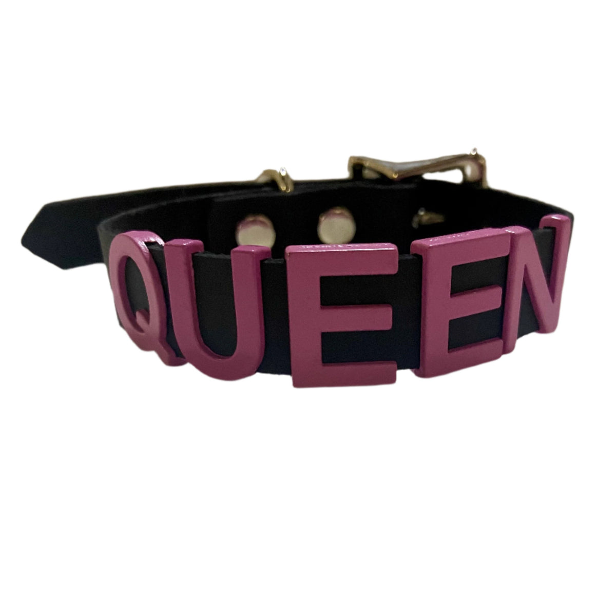 Kinky Nickname Pink & Black Leather Bracelet