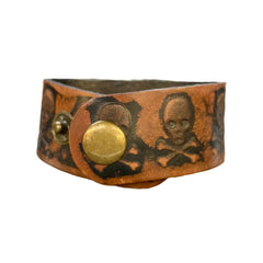 Skull Embossed Leather Bracelet