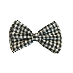 Black & White Gingham Bow Tie