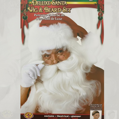 Deluxe Santa Wig And Beard Set
