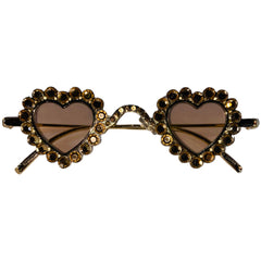 Rhinestone Mini Heart Sunglasses