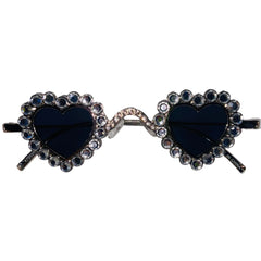 Rhinestone Mini Heart Sunglasses