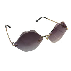 Lips Shaped Frameless Sunglasses