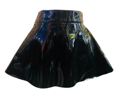 Black Patent Mini Skater Skirt