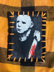 Michael Myers Stitched Patches Flannel