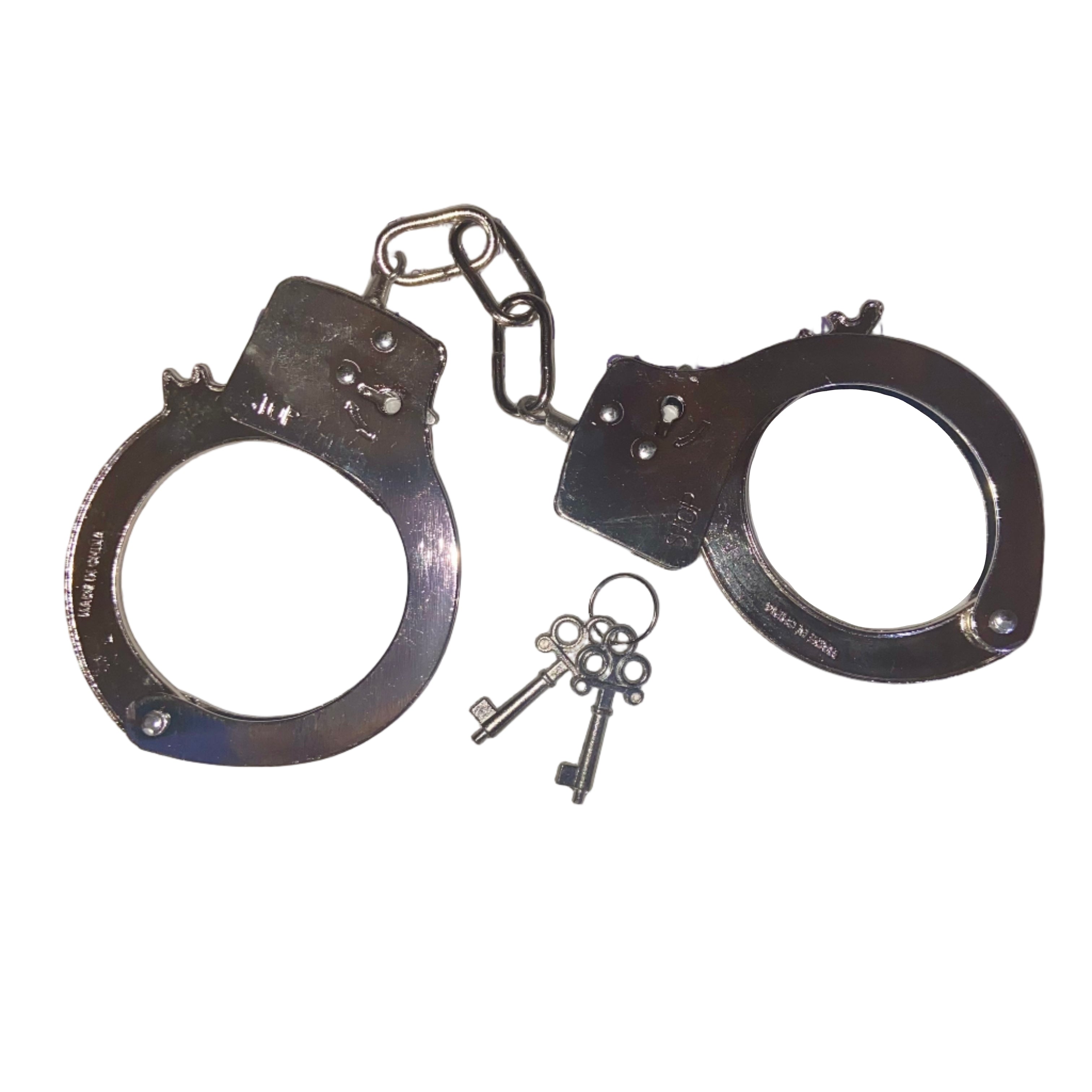 Handcuffs With Spring Chain Metal Chain Handcuffs – AbracadabraNYC
