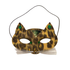 Sequin Jeweled Brown Tiger Mask