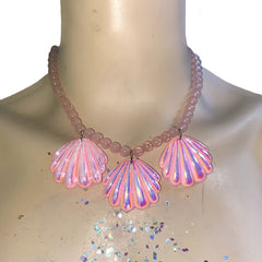 Opalescent Pink Shell Necklace