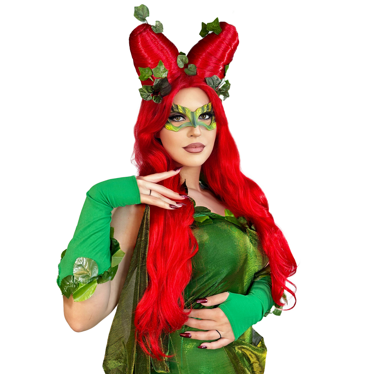 Poison Deluxe Red Villain Wig