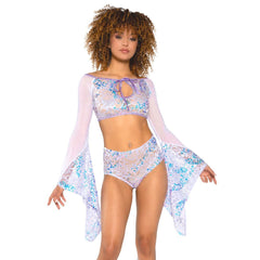 Sequin Lace High-Waist Short