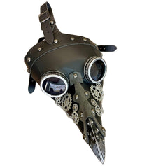 Plague Doctor Goggle Black Leather Mask