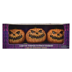 Evil Jack-O-Lantern Pathway Marker Lights