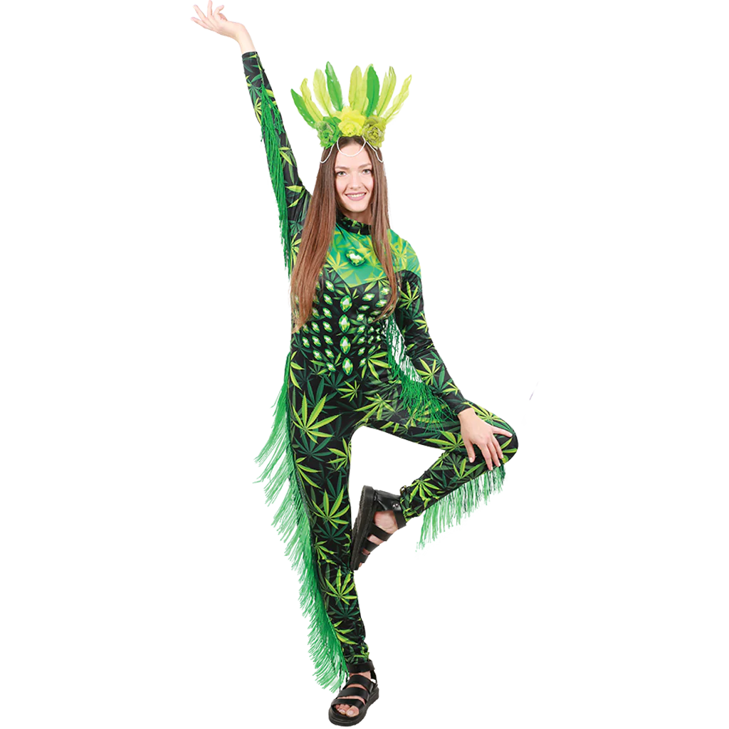 Grass Girl Jumpsuit Adult Costume