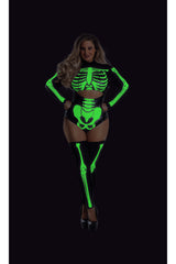 Glow In The Dark Sexy Skeleton Women's Costume