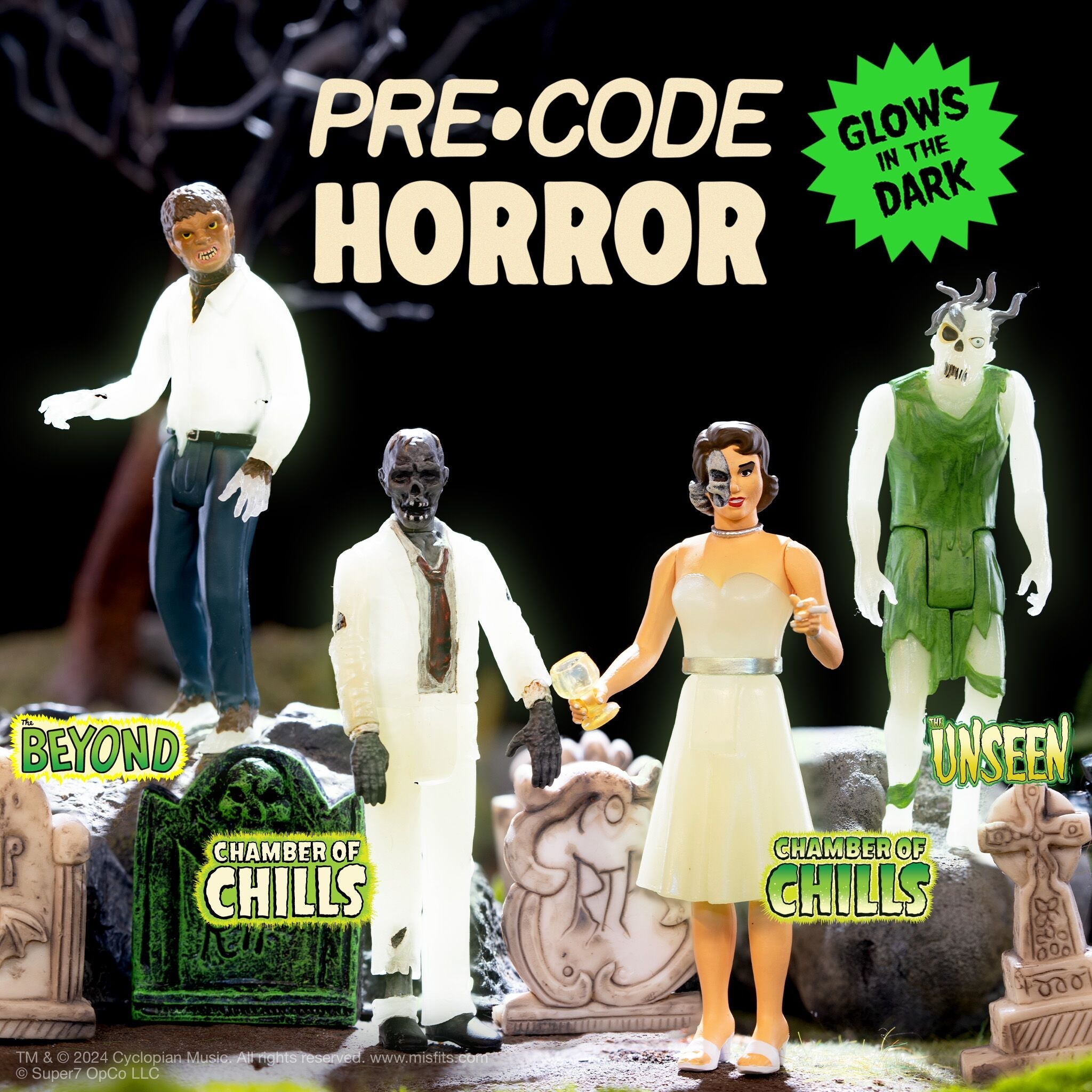 Pre-Code Horror: 3.75" Voracious Werewolf Glow in The Dark ReAction Collectible Action Figure