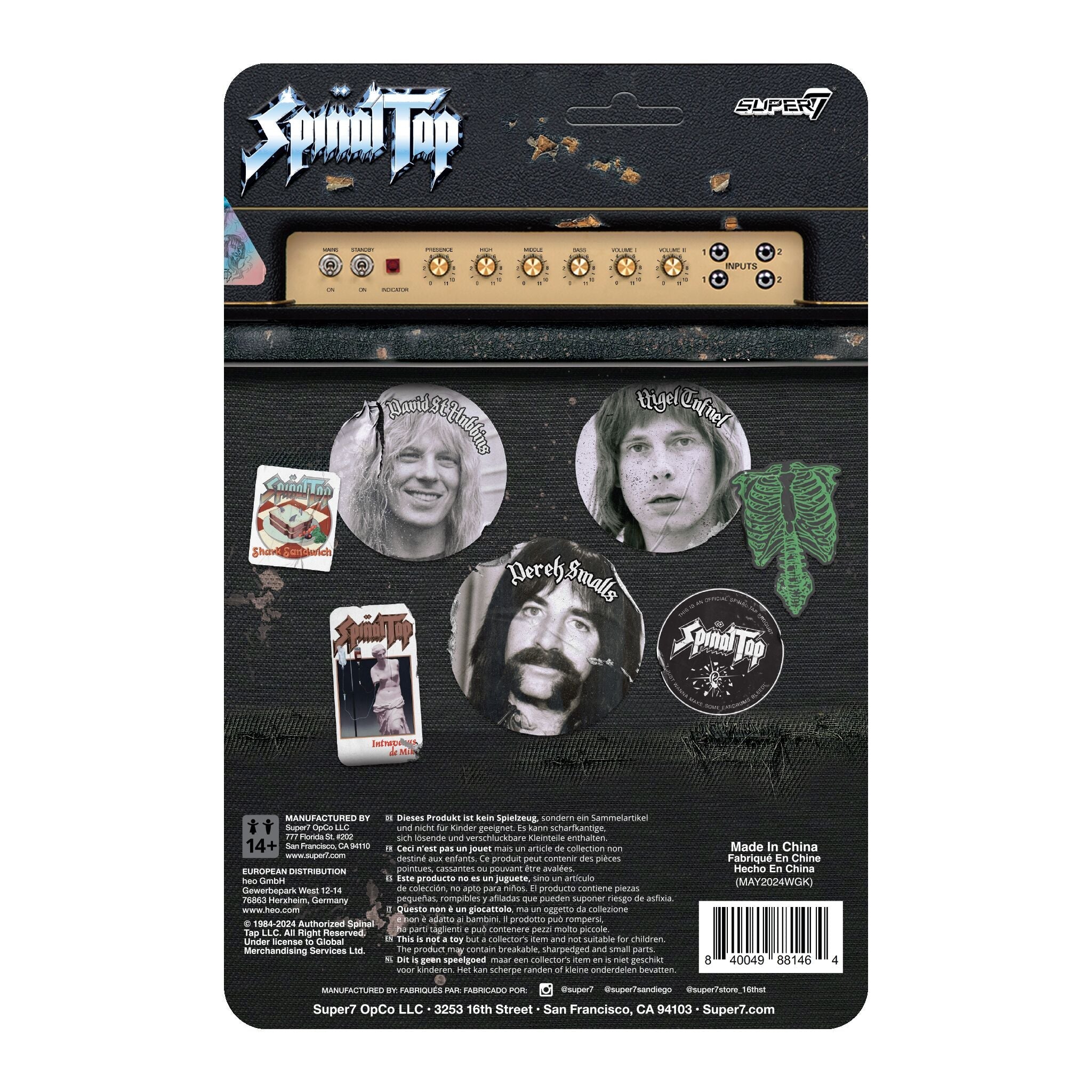 Spinal Tap: 3.75" David St. Hubbins ReAction Collectible Action Figure & Rhythm Guitar