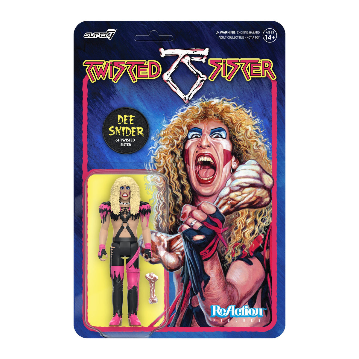 Twisted Sister: 3.75" Dee Snider ReAction Collectible Action Figure & Bloody Bone