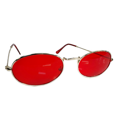 Oval Shaped Glasses W/ Dark Lens